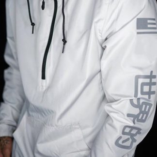 Satin sports jackets custom white with zipper top