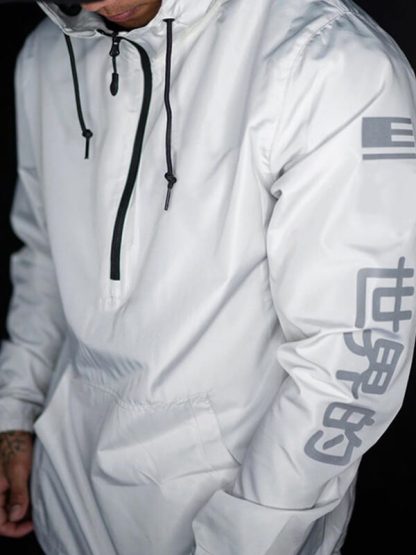 Satin sports jackets custom white with zipper top