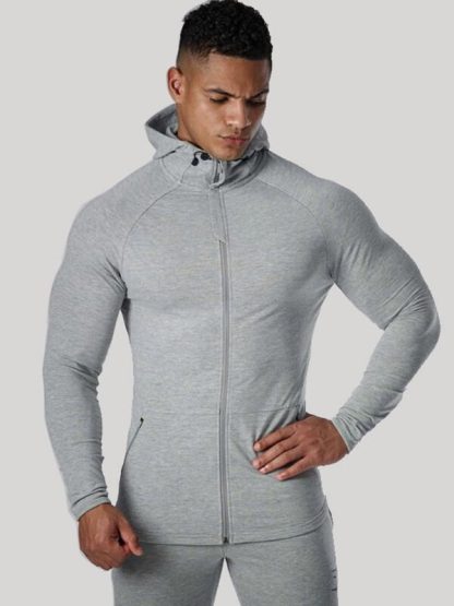 100 cotton sweatshirts wholesale funnel neck skinny hooded jackets - Image 4