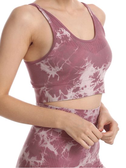 Activewear Apparel Custom Women's Seamless Tie Dye Set - Image 2