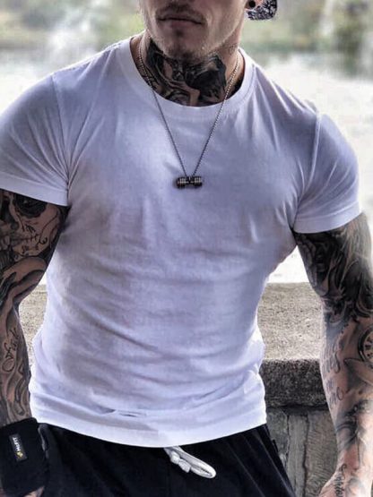 Sports t shirt custom designs high quality men red gym top - Image 3