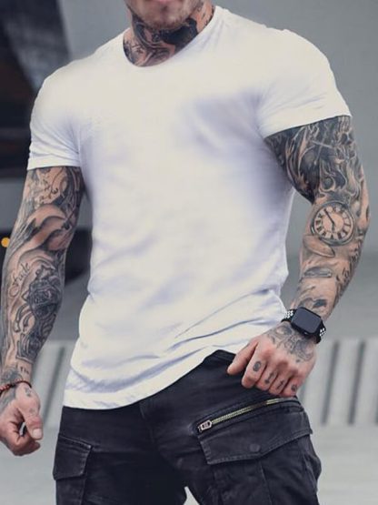 Sports t shirt custom designs high quality men red gym top - Image 4