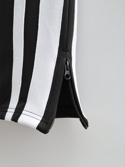 Stripe track pants custom with zipper black jogger pants - Image 4