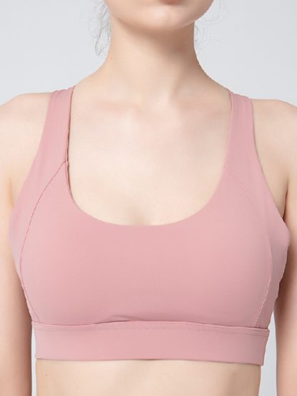 Supplex activewear custom cross strap sports bra leggings set - Image 4