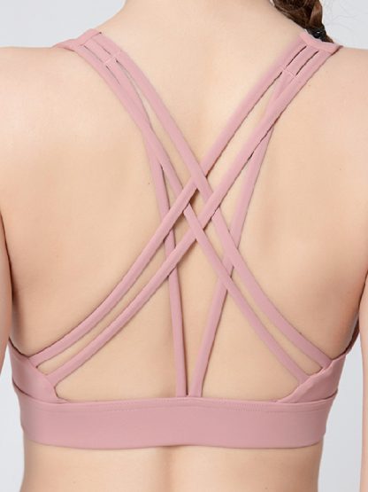 Supplex activewear custom cross strap sports bra leggings set - Image 5
