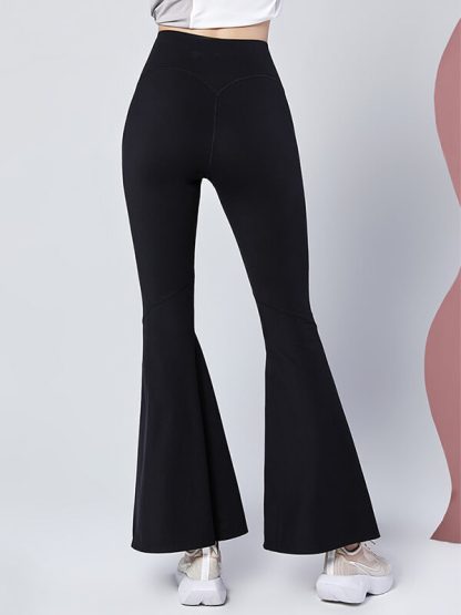 T party yoga pants custom flare wide leg nylon track pants - Image 4