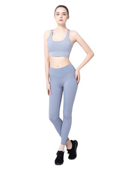 Activewear brands custom women strappy bra fitness wear set - Image 4