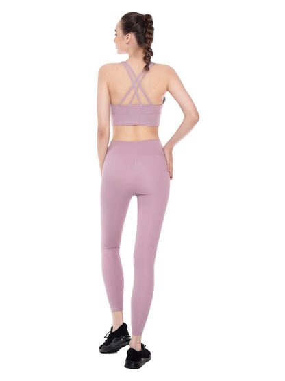 Activewear brands custom women strappy bra fitness wear set - Image 6