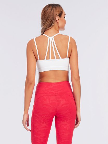 White sports bra wholesale beauty back shockproof yoga bra - Image 5
