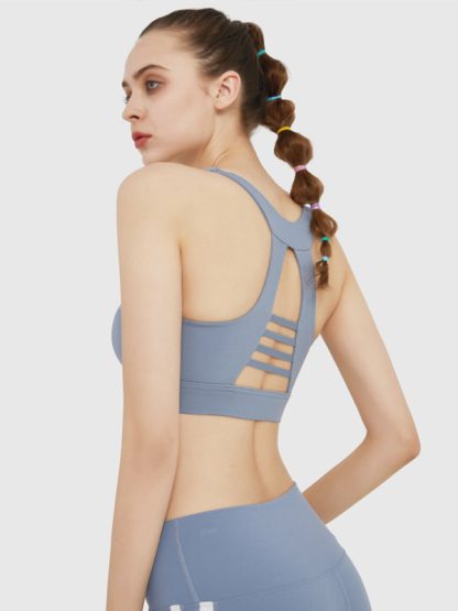 Activewear apparel manufacturers striped sports leggings and bra - Image 6