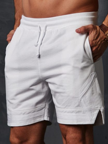 Wholesale Cotton Jogger Track Shorts With Pockets - Image 4