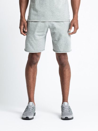 Wholesale cut off blank sweat shorts mens cotton jogger shorts