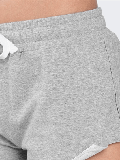 Wholesale cut off fleece sweat shorts drawstring blank jogger shorts - Image 5