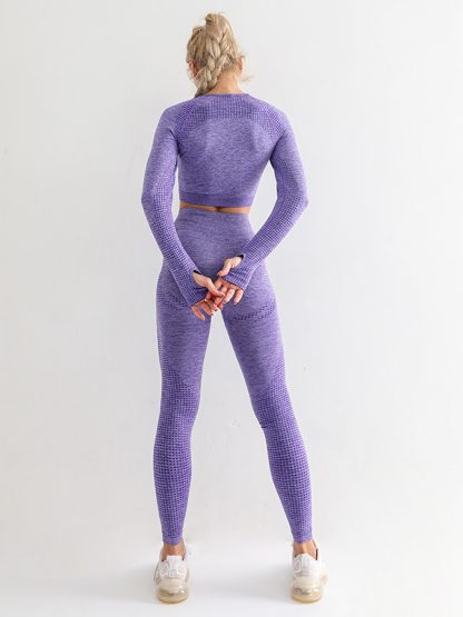 Activewear custom manufacturers seamless fitness clothing set - Image 3