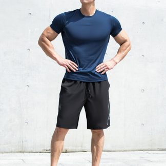 Wholesale fitness clothing men's stretch sports thin section t shirts