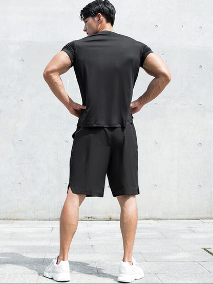 Wholesale fitness clothing men's stretch sports thin section t shirts - Image 5