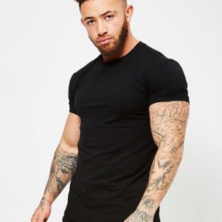 Wholesale gym t shirts men's black short-sleeved sports top manufacturer