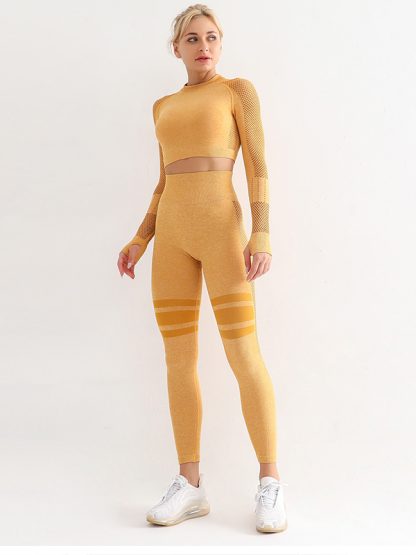 Activewear Custom China Mesh Seamless Fitness Clothing Suit - Image 5