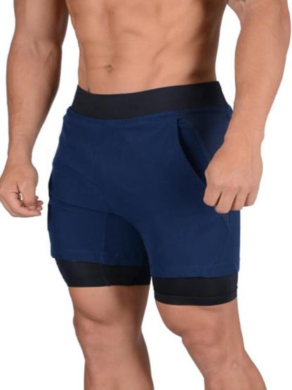 Wholesale mens athletic shorts quick-drying polyester gym pants