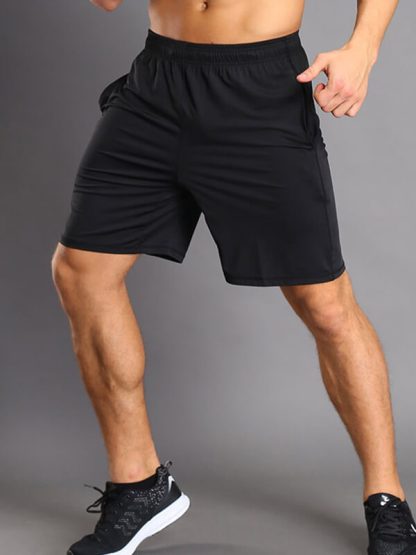 Wholesale mens baggy blank sweat shorts black high waisted jogger shorts - Image 3