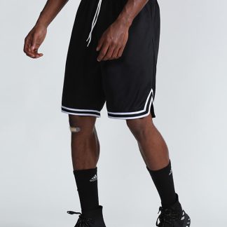 Wholesale mens black sweat shorts printed basketball sweat shorts