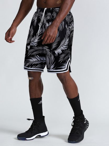 Wholesale mens black sweat shorts printed basketball sweat shorts - Image 4
