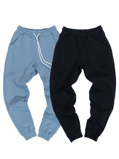 Wholesale mens blank track pants loose casual jogging pants manufacturer - Image 5