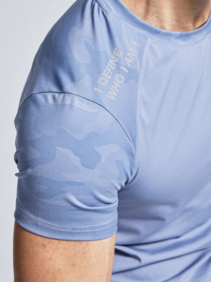 Wholesale printed stitching gym t shirts quick-drying sports top - Image 4