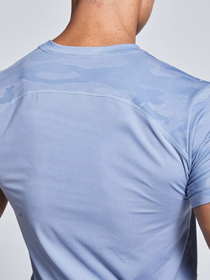Wholesale printed stitching gym t shirts quick-drying sports top - Image 5