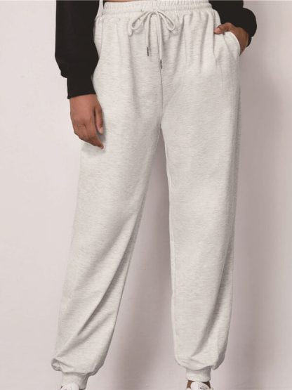 Women plain track pants custom branded cotton jogger pants - Image 5