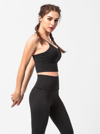 Women's fitness apparel custom sports bra and leggings set - Image 2