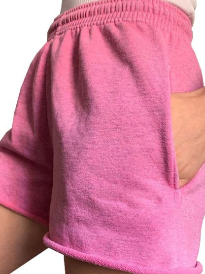Women's Fleece Jogging Shorts Custom Customized Jogger Sweat Cut Shorts - Image 4