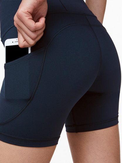 womens yoga shorts custom yoga high waisted shorts - Image 3