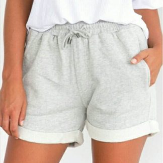 Cotton blank sweat shorts with pockets wholesale womens jogger shorts