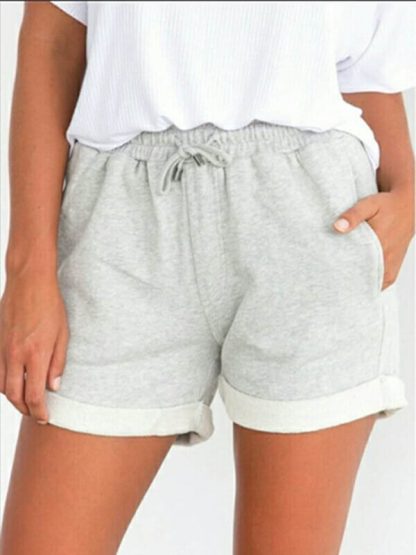 Cotton blank sweat shorts with pockets wholesale womens jogger shorts