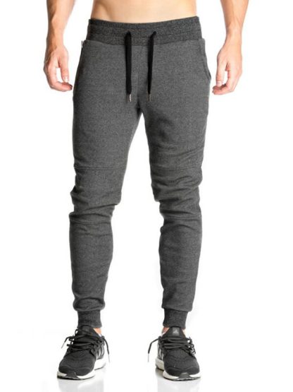 Cotton drawstring branded track pants wholesale suppliers - Image 2