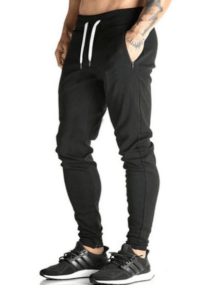 Cotton drawstring branded track pants wholesale suppliers - Image 4