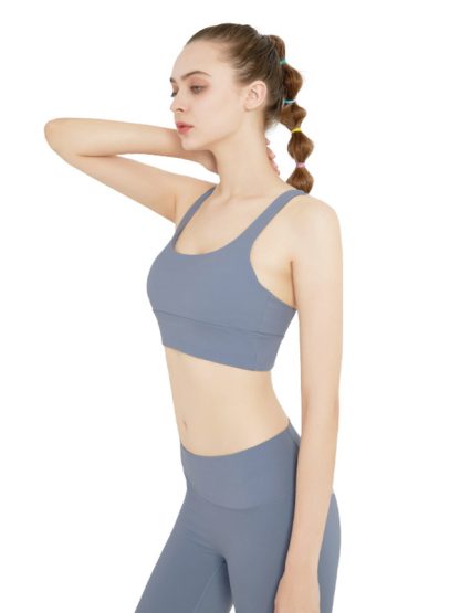 Custom Activewear Leggings And Strappy Nylon Sports bra Sets - Image 5