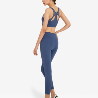 Custom activewear manufacturers tank style sports bra set