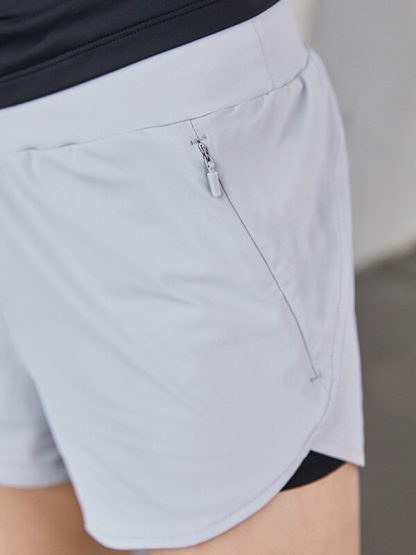 Custom Athletic Shorts Manufacturers Fake 2 Piece Set Ladies Shorts - Image 5
