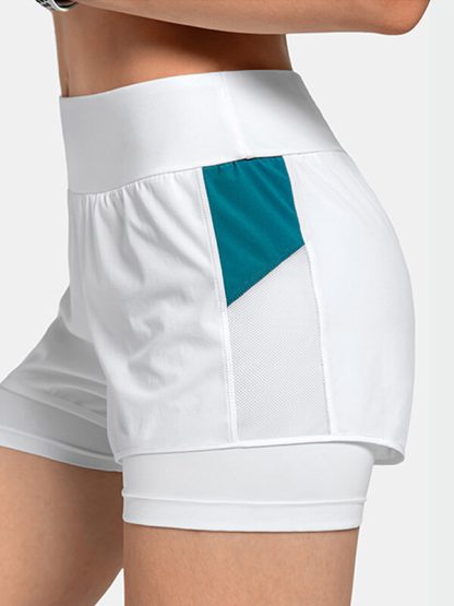 Custom athletic shorts with pockets women's white running shorts - Image 3