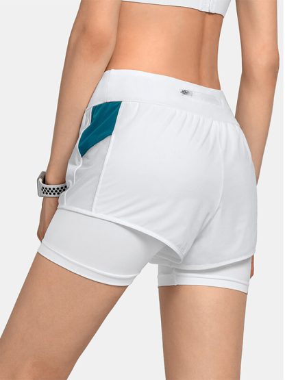 Custom athletic shorts with pockets women's white running shorts - Image 4