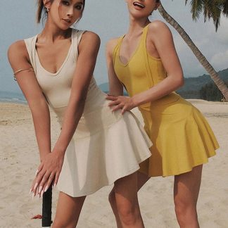 Custom beautiful back tennis dress short running fitness short dress