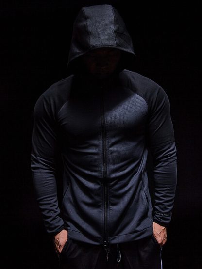 Custom blank track jackets raglan sleeve dri fit hoodie - Image 2