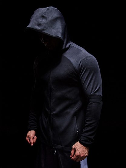Custom blank track jackets raglan sleeve dri fit hoodie - Image 4