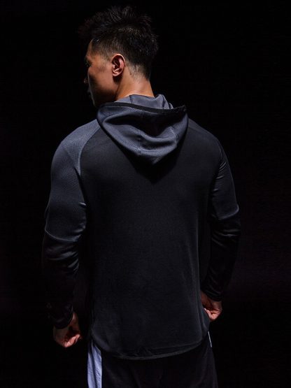 Custom blank track jackets raglan sleeve dri fit hoodie - Image 5