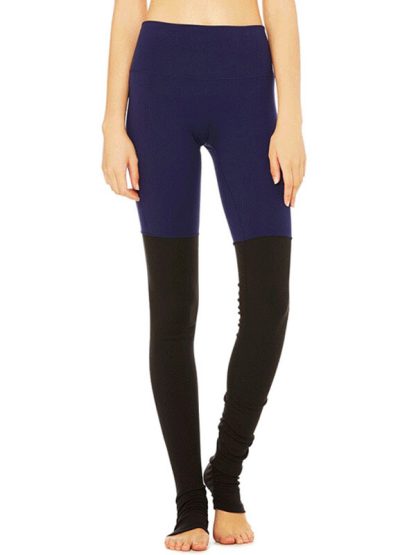 Custom bulk yoga pants two-color stitching high waisted legging pants - Image 4