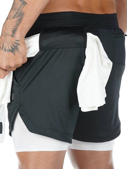 Custom camo printed gym shorts mesh running shorts manufacturer - Image 3