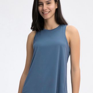 Custom comfort color loose athletic tank tops knotted sport tank tops