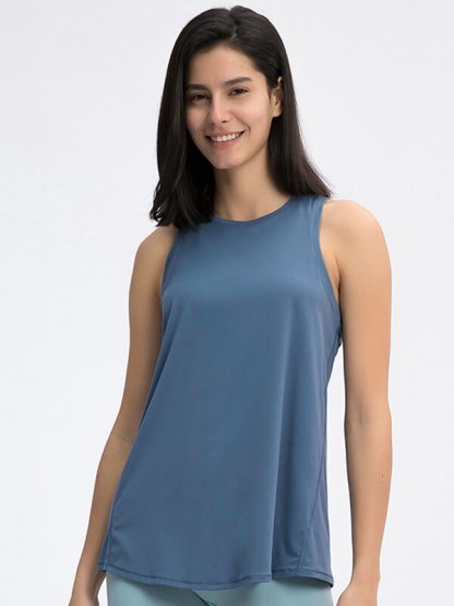 Custom comfort color loose athletic tank tops knotted sport tank tops
